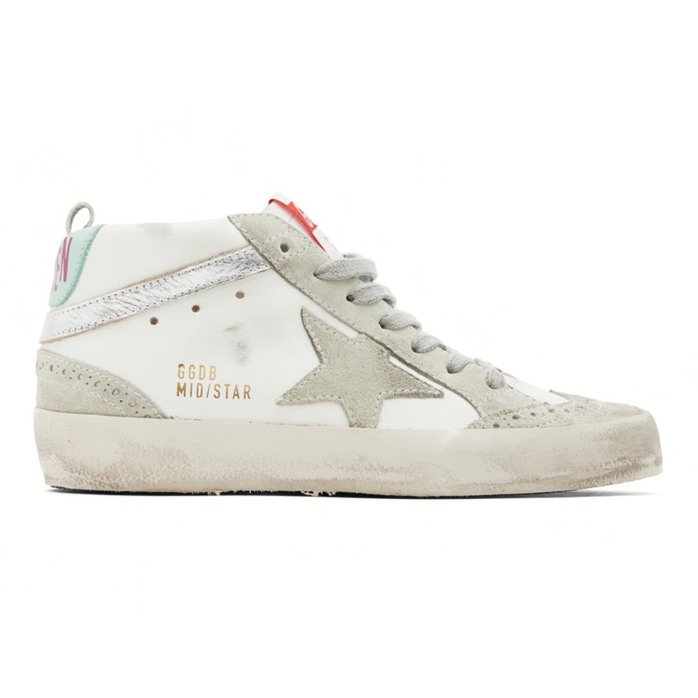 Golden Goose White Mid Star Sneakers